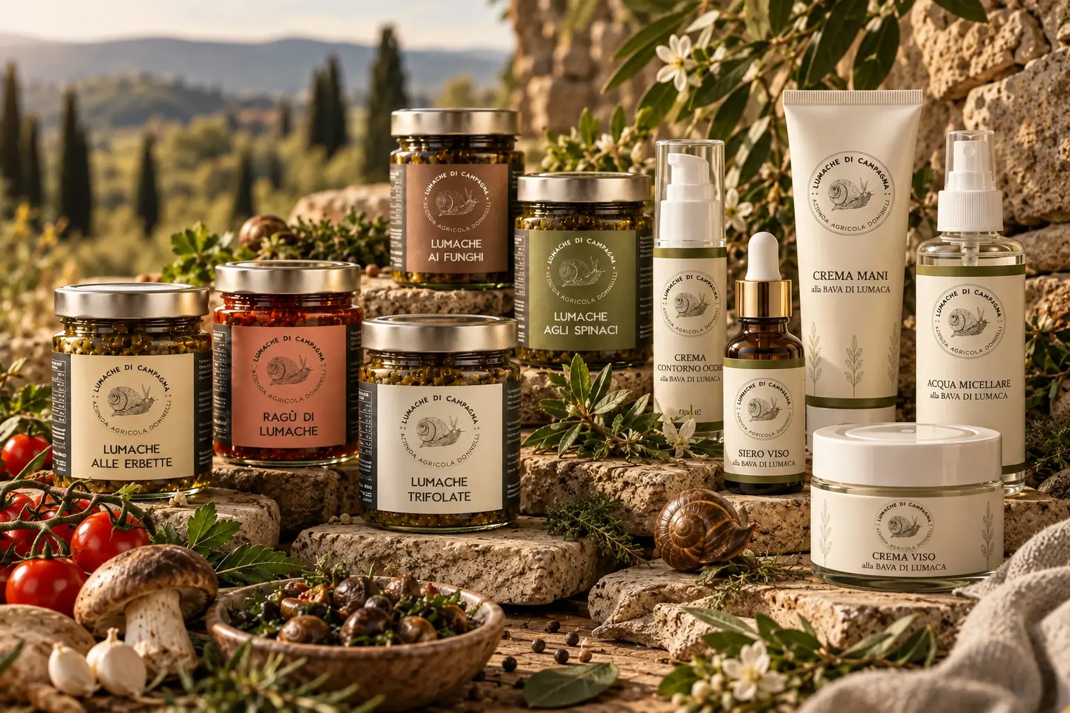 Prodotti Lumache di Campagna pronti da gustare
